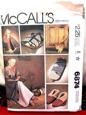 McCall's Pattern #6874 Energy Saver Foot Warmer Log Carrier Jacket Quilt Draft